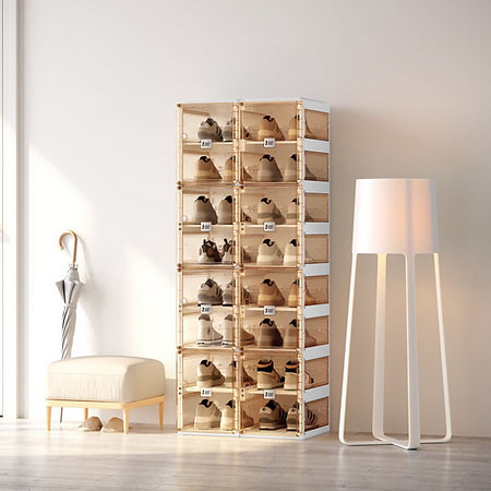 Shoe storage, 8 layers 16 pairs, colour brown
