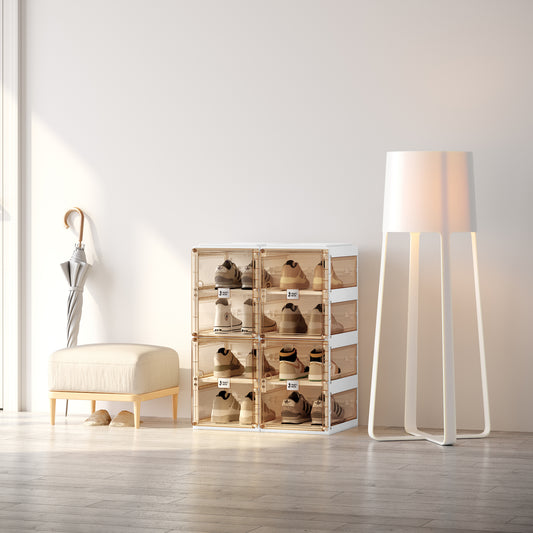 Shoe storage, 4 layers 8 pairs, colour brown