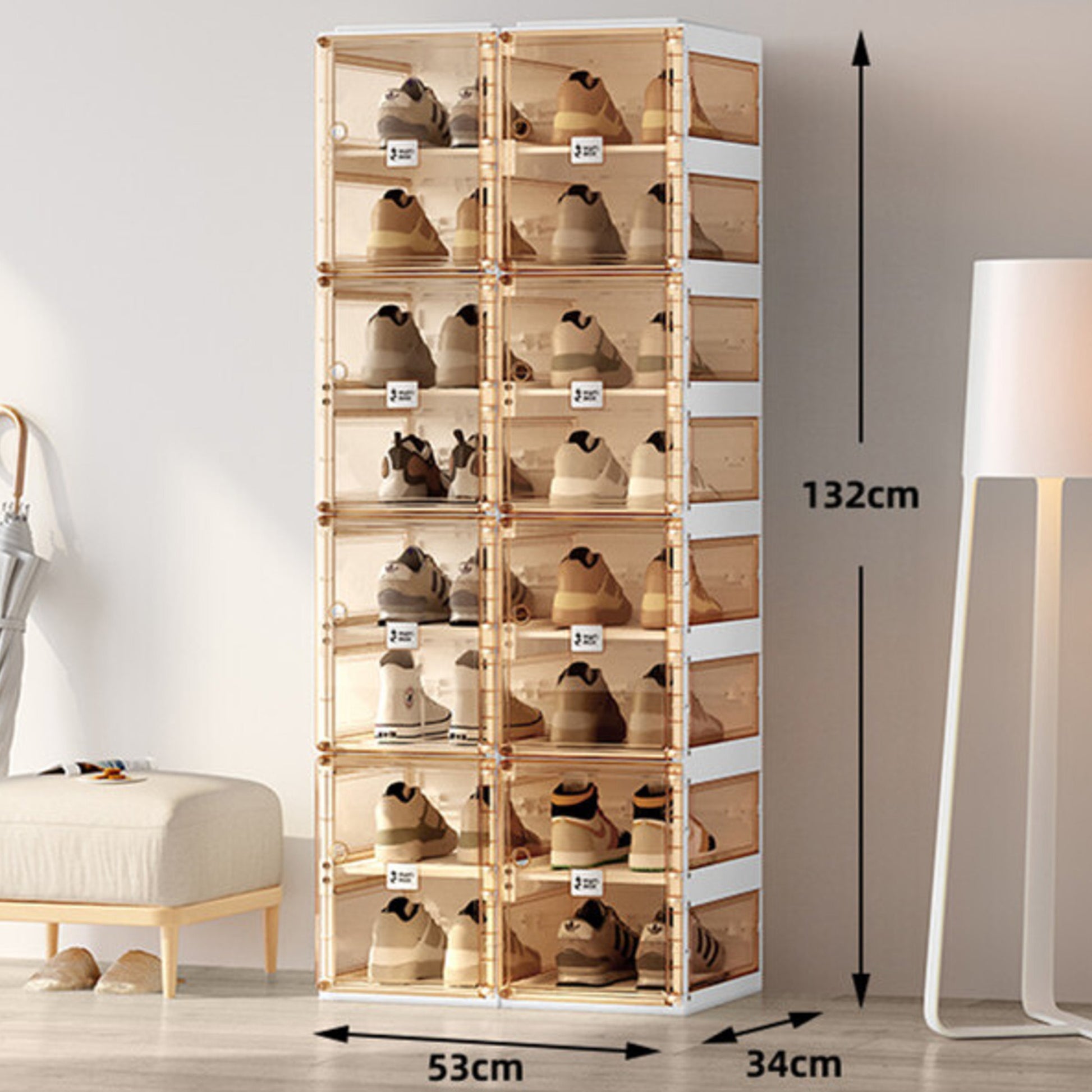 Shoe storage, 8 layers 16 pairs, size